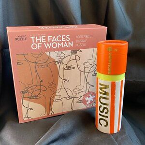 NIB Professor Puzzle Faces of Woman 1000Pc & Talking Tables Dipsticks Music Game